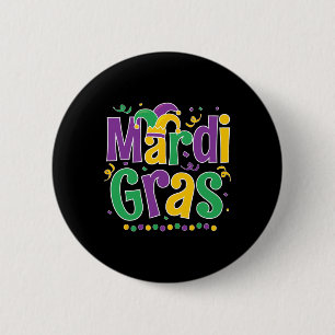 Mardi Gras Shirt Fun 2025 Mardi Gras Party Kids Me 2 Inch Round Button