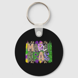 Mardi Gras Shirts For Woman Leopard Pattern Funny Keychain