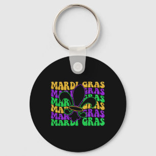 Mardi Gras Shirts For Women Kids Men Beads Mask Fe Keychain