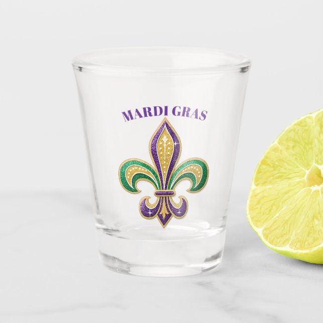 Mardi Gras  Shot Glass (Front)