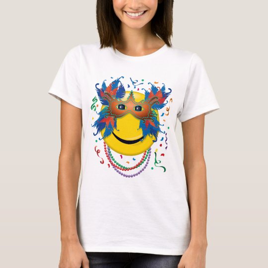 Mardi Gras Smiley Face T-Shirt