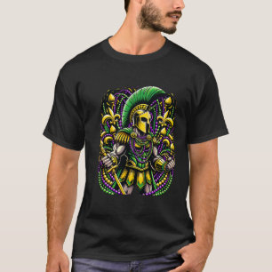 Mardi Gras Spartan Warrior Jester T-Shirt