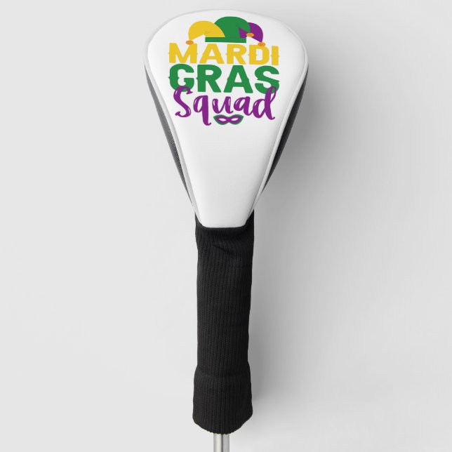 Mardi Gras Squad Carnival Party Costume Gift  Golf Head Cover (Front)
