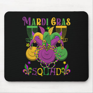 Mardi Gras Squad Disc Golf Equipment Player Funny Mouse Pad