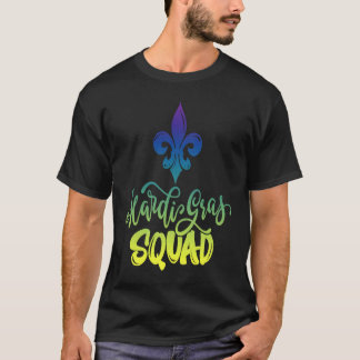 Mardi Gras Squad  Festival Party Costume Outfits T-Shirt