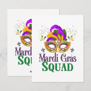 Mardi Gras Squad Holiday Card