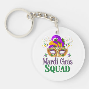 Mardi Gras Squad Keychain