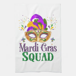 Mardi Gras Squad Kitchen Towel