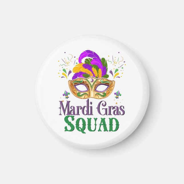 Mardi Gras Squad Magnet (Front)