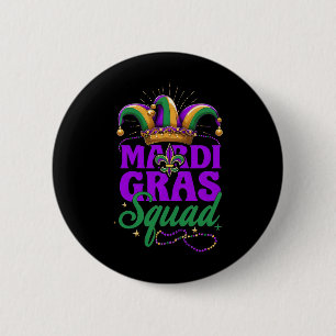 Mardi Gras Squad Matching Group Mardi Gras Cruise 2 Inch Round Button
