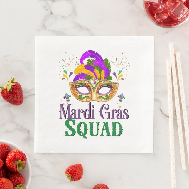 Mardi Gras Squad Napkin (Insitu)