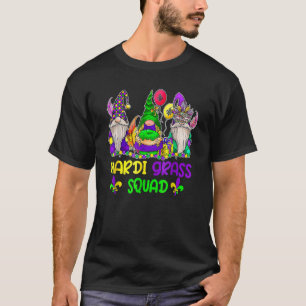 Mardi Gras Squad Three Gnomes Jester Party Men Wom T-Shirt