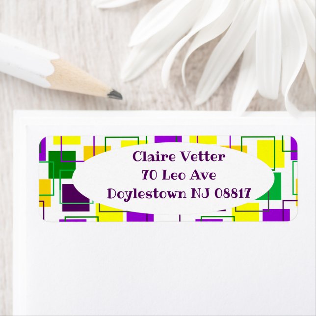 Mardi Gras Squares and Outlines  (Insitu)