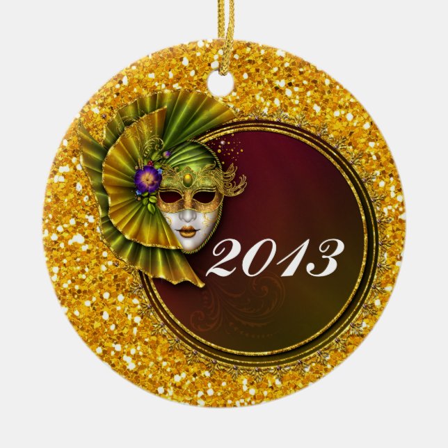 Mardi Gras - SRF Ceramic Ornament (Front)