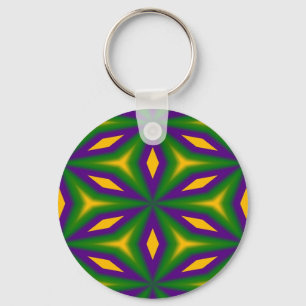 Mardi Gras Star Keychain