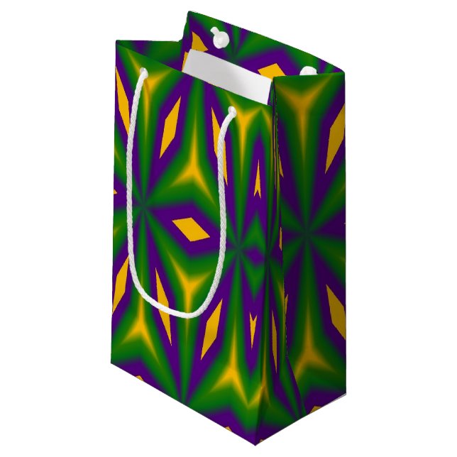 Mardi Gras Star Small Gift Bag (Front Angled)