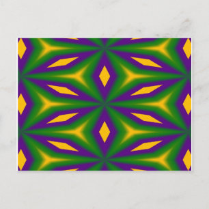 Mardi Gras Stars Postcard