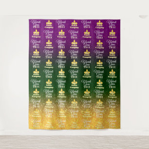 Mardi Gras   Step and Repeat Photo Backdrop Tapestry