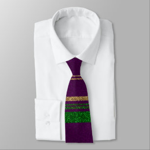 Mardi Gras Striped  Tie