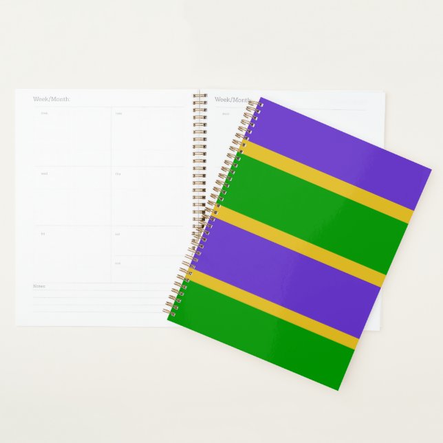 Mardi Gras Stripes Colours  Planner (Display)