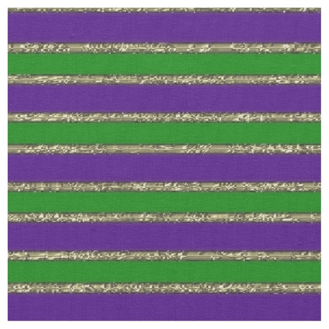 Mardi Gras Stripes  Fabric (Close Up)