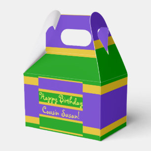 Mardi Gras Stripes Favor Box