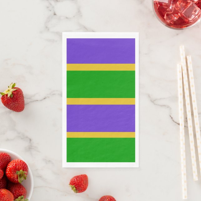 Mardi Gras Stripes  Napkin (Insitu)
