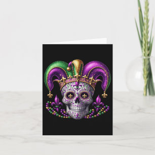 Mardi Gras Sugar Skull Outfit Costume Men Women Ma Card
