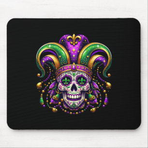 Mardi Gras Sugar Skull Outfit Costume Men Women Ma Mouse Pad