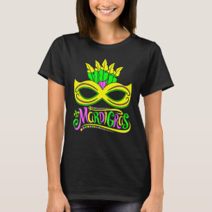 Mardi Gras T Shirt Beads Mask Feathers Boys Girls 