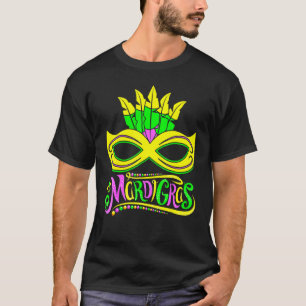 Mardi Gras T Shirt Beads Mask Feathers Boys Girls