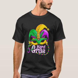 Mardi Gras T Shirt Mardi Gras Beads Mask Feathers