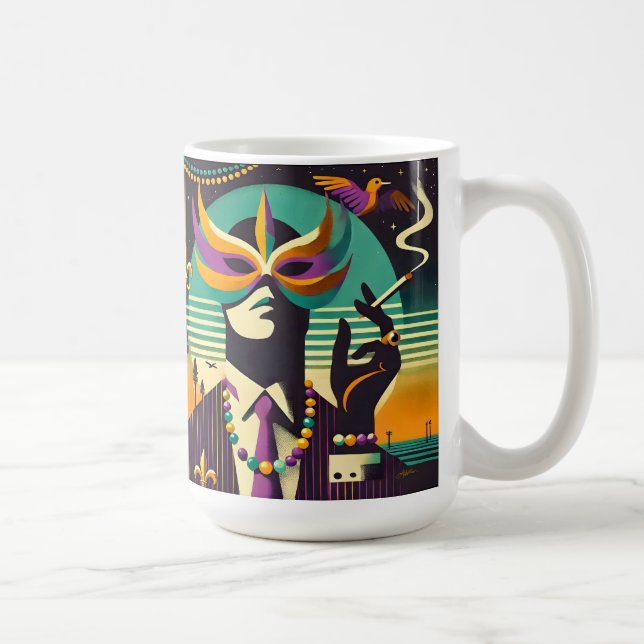 Mardi Gras The Smoking Man Coffee Mug (Right)