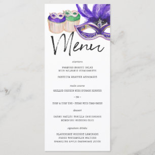 Mardi Gras Themed Menu Template