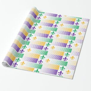 Mardi Gras themed wrapping paper