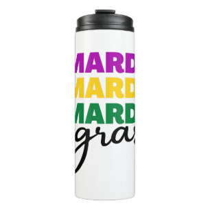Mardi Gras Thermal Tumbler