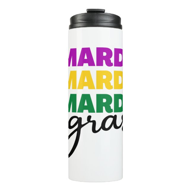 Mardi Gras Thermal Tumbler (Front)
