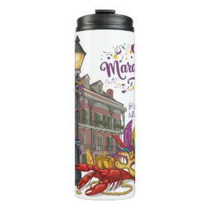 Mardi Gras Thermal Tumbler