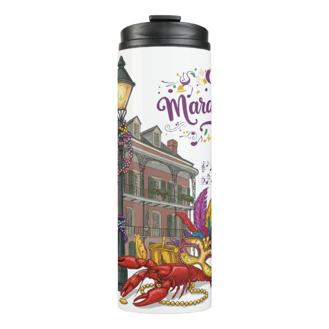 Mardi Gras Thermal Tumbler (Front)