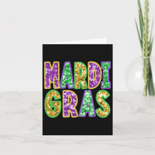 Mardi Gras Throw Me Something Mister Laisses Les B Card