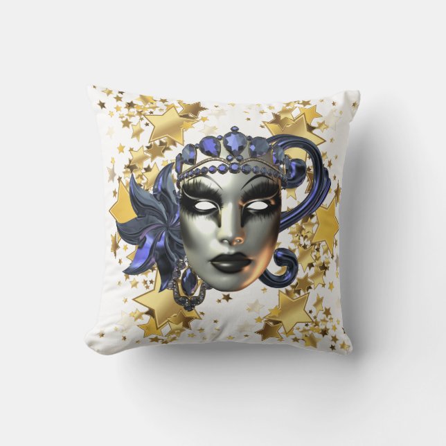 Mardi Gras Throw Pillow (Front)