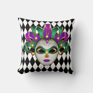 Mardi Gras Throw Pillow