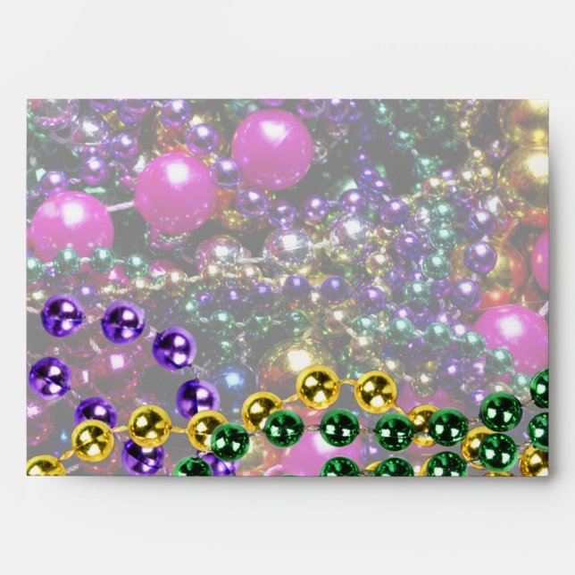 Mardi Gras "throws" A7 envelope (Front)