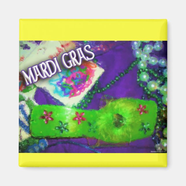 Mardi Gras Throws Magnet (Front)
