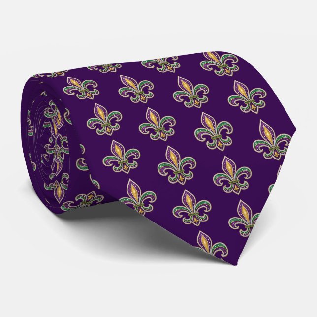Mardi Gras Tie (Rolled)