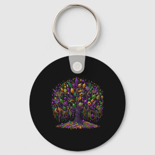 Mardi Gras Tree Beads New Orleans 2025 Festival Be Keychain