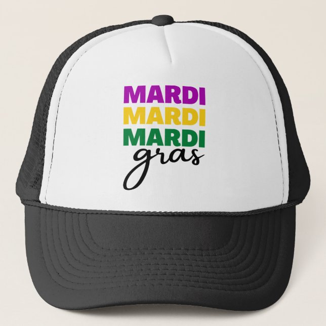 Mardi Gras Trucker Hat (Front)