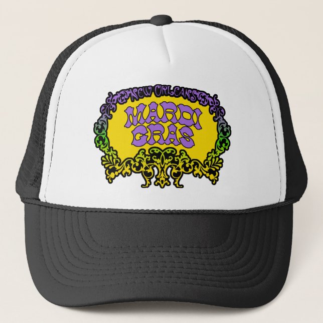 Mardi Gras Trucker Hat (Front)