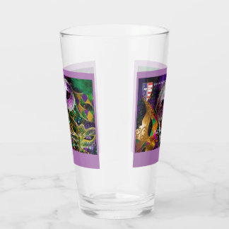 Mardi Gras Tumbler en verre commémoratif #1
