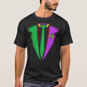 Mardi Gras Tuxedo Suit Gentlemen Carnival Men Boys T-Shirt